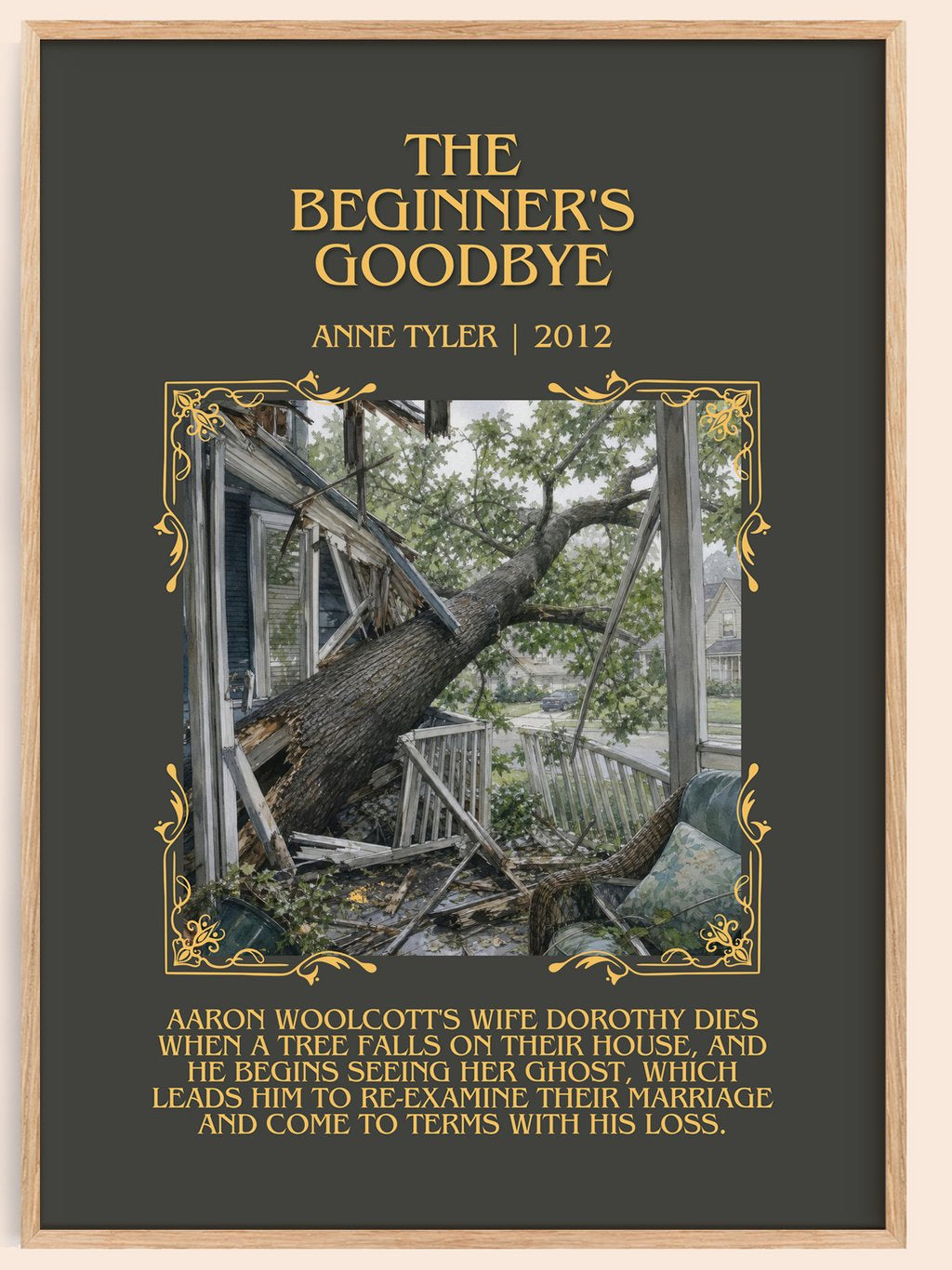 The Beginner'S Goodbye Minimalist Book Poster by Anne Tyler – book poster