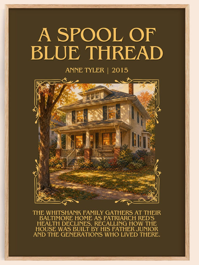 A Spool Of Blue Thread Minimalist Book Poster by Anne Tyler