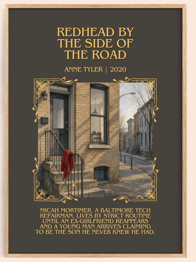 Redhead By The Side Of The Road Minimalist Book Poster by Anne Tyler