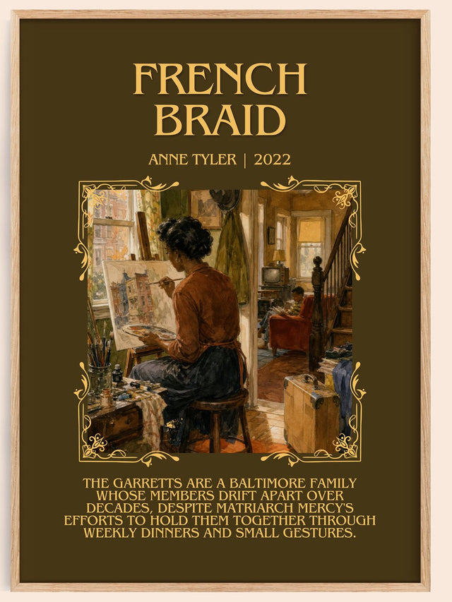 French Braid Minimalist Book Poster by Anne Tyler