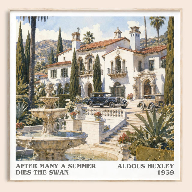 After Many A Summer Dies The Swan Literary Art Print by Aldous Huxley