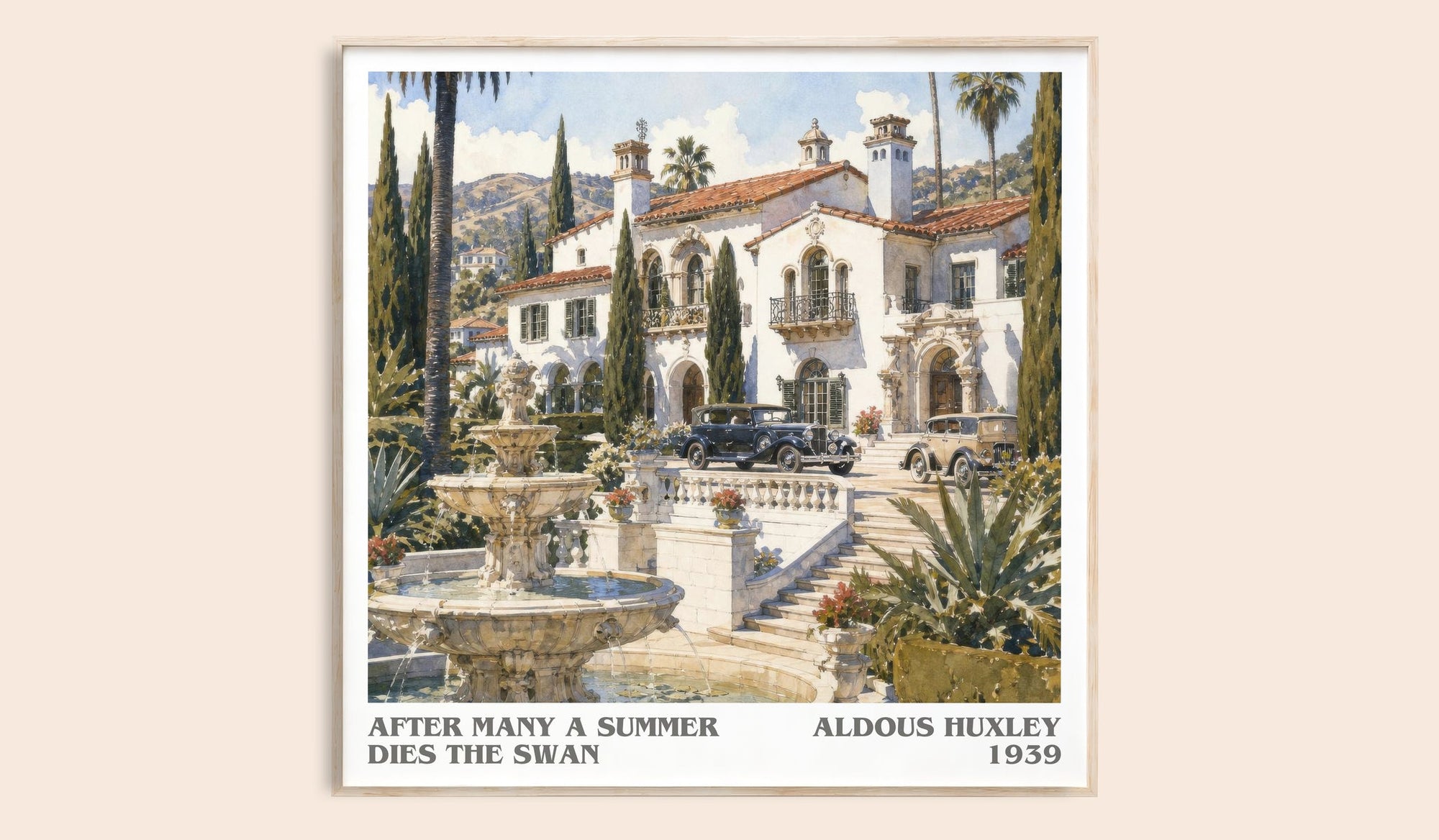 After Many A Summer Dies The Swan Literary Art Print by Aldous Huxley