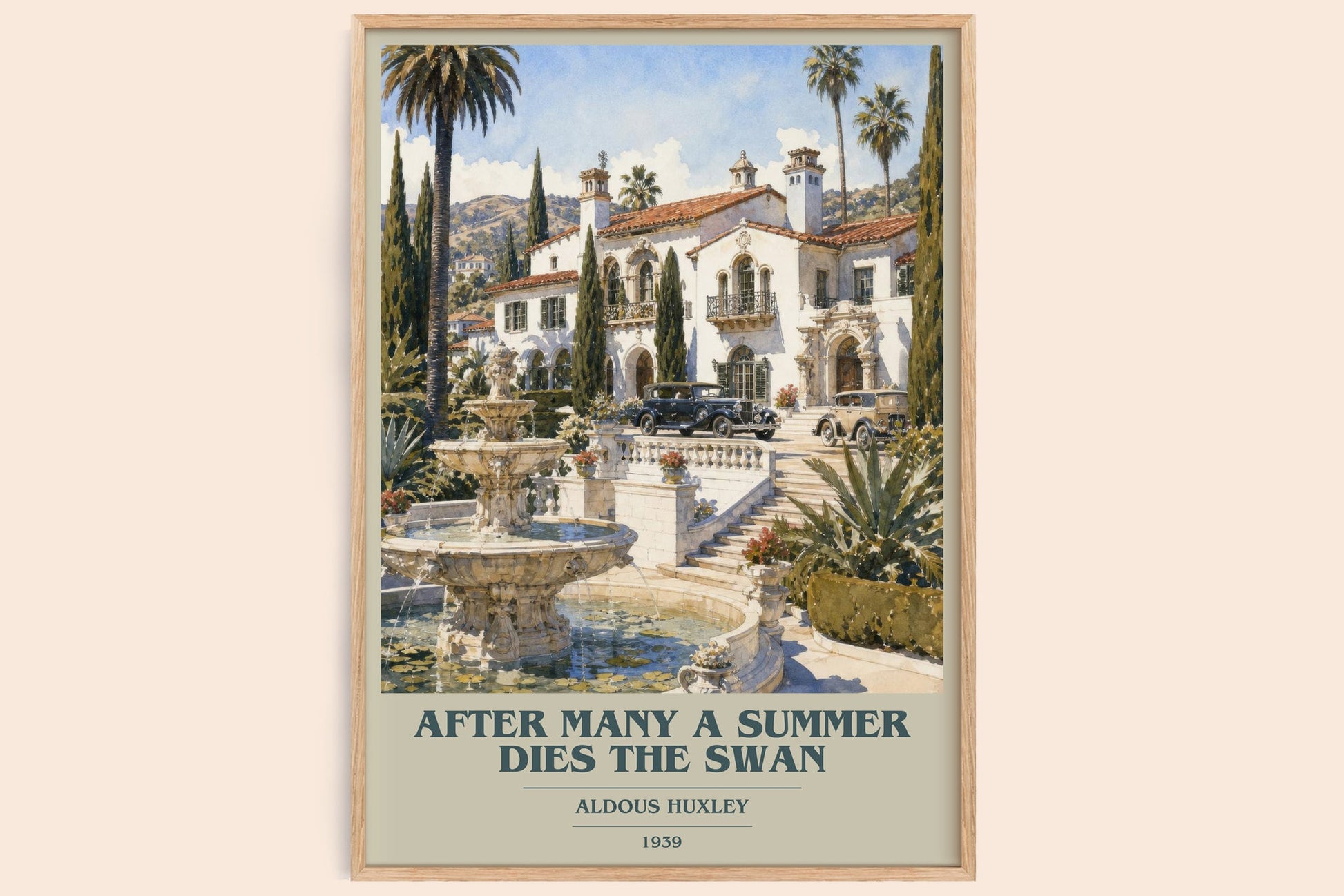 After Many A Summer Dies The Swan Book Cover Poster by Aldous Huxley