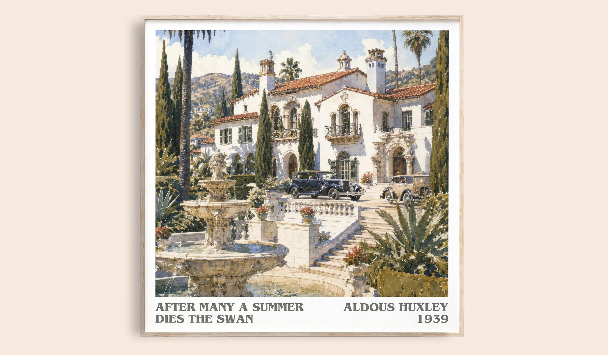 After Many A Summer Dies The Swan Literary Art Print by Aldous Huxley