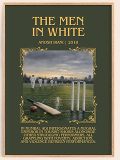 The Men In White Minimalist Book Poster by Anosh Irani – image 1
