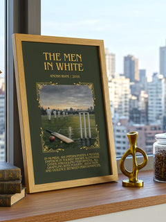 The Men In White Minimalist Book Poster by Anosh Irani – image 3