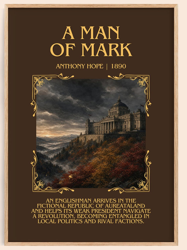 A Man Of Mark Minimalist Book Poster by Anthony Hope