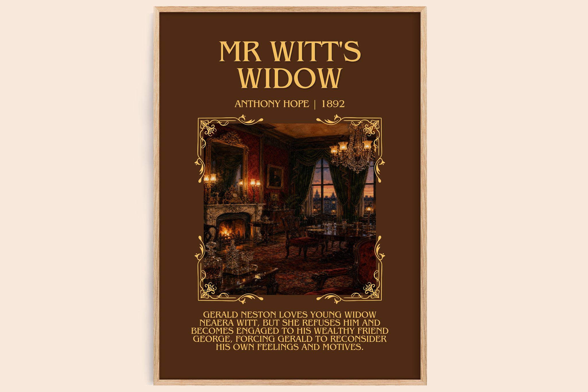 Mr Witt's Widow Minimalist Book Poster by Anthony Hope