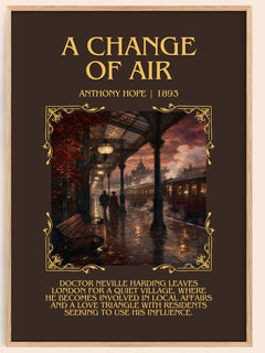 A Change Of Air Minimalist Book Poster by Anthony Hope – image 1