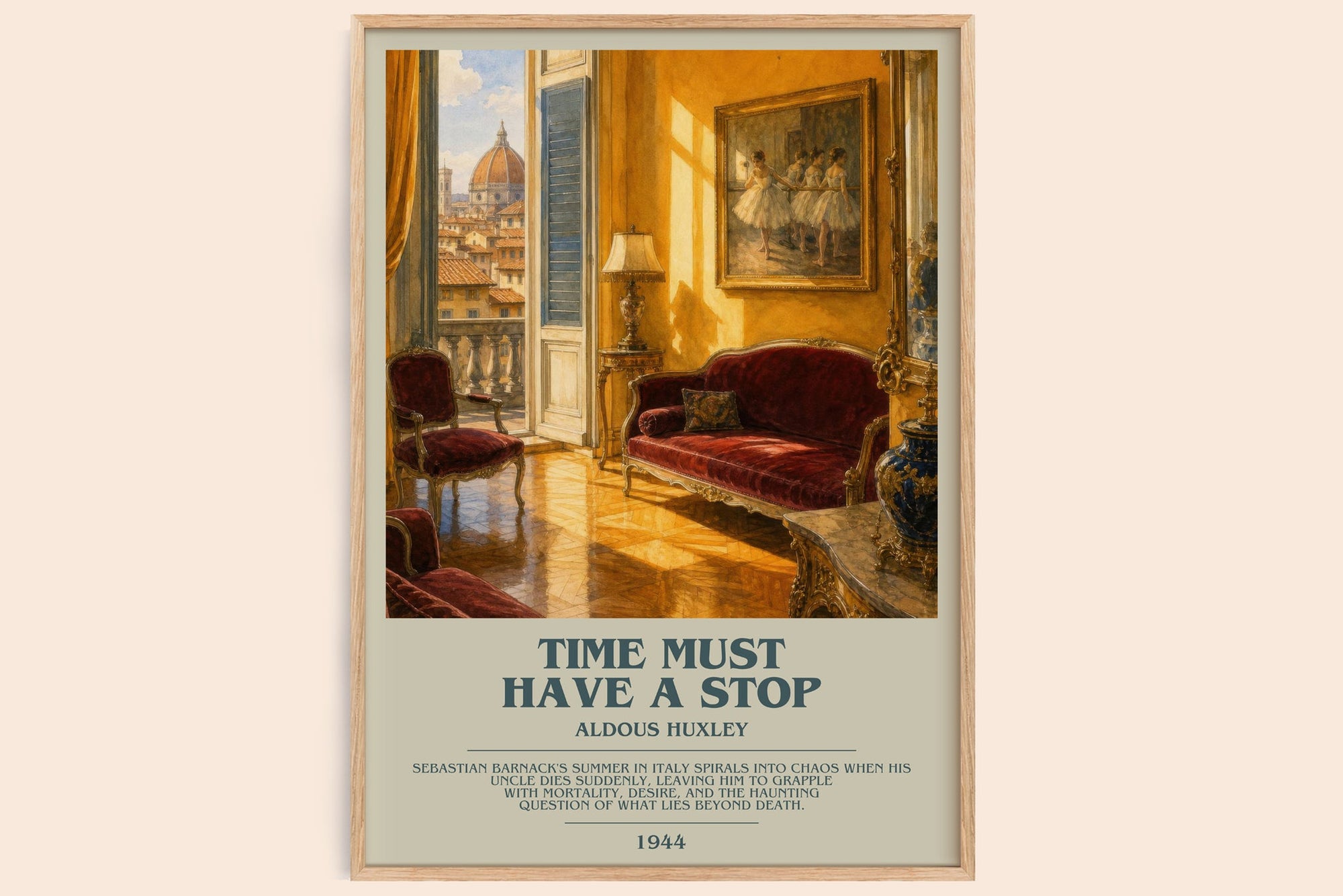 Time Must Have A Stop Bookish Wall Art by Aldous Huxley