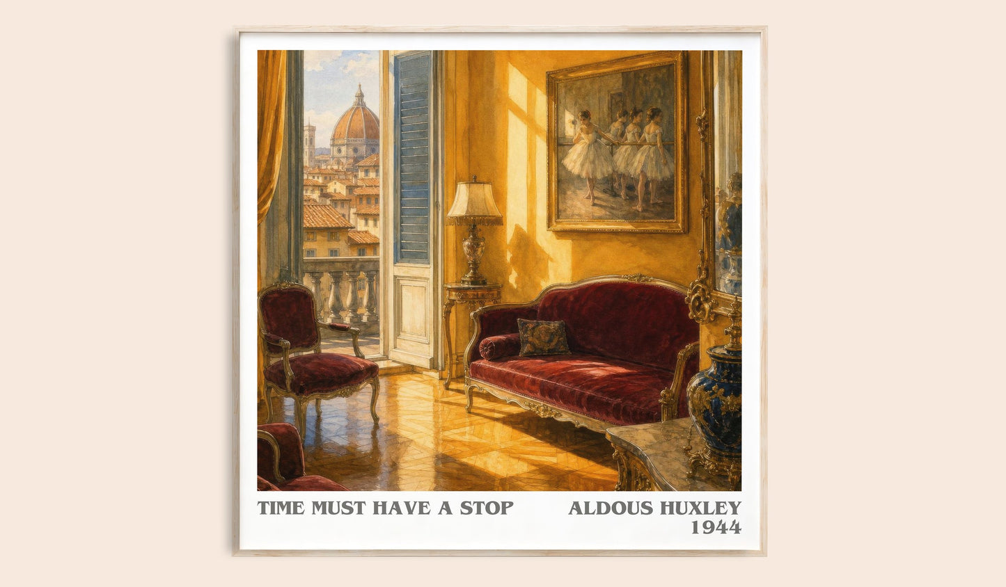 Time Must Have A Stop Literary Art Print by Aldous Huxley