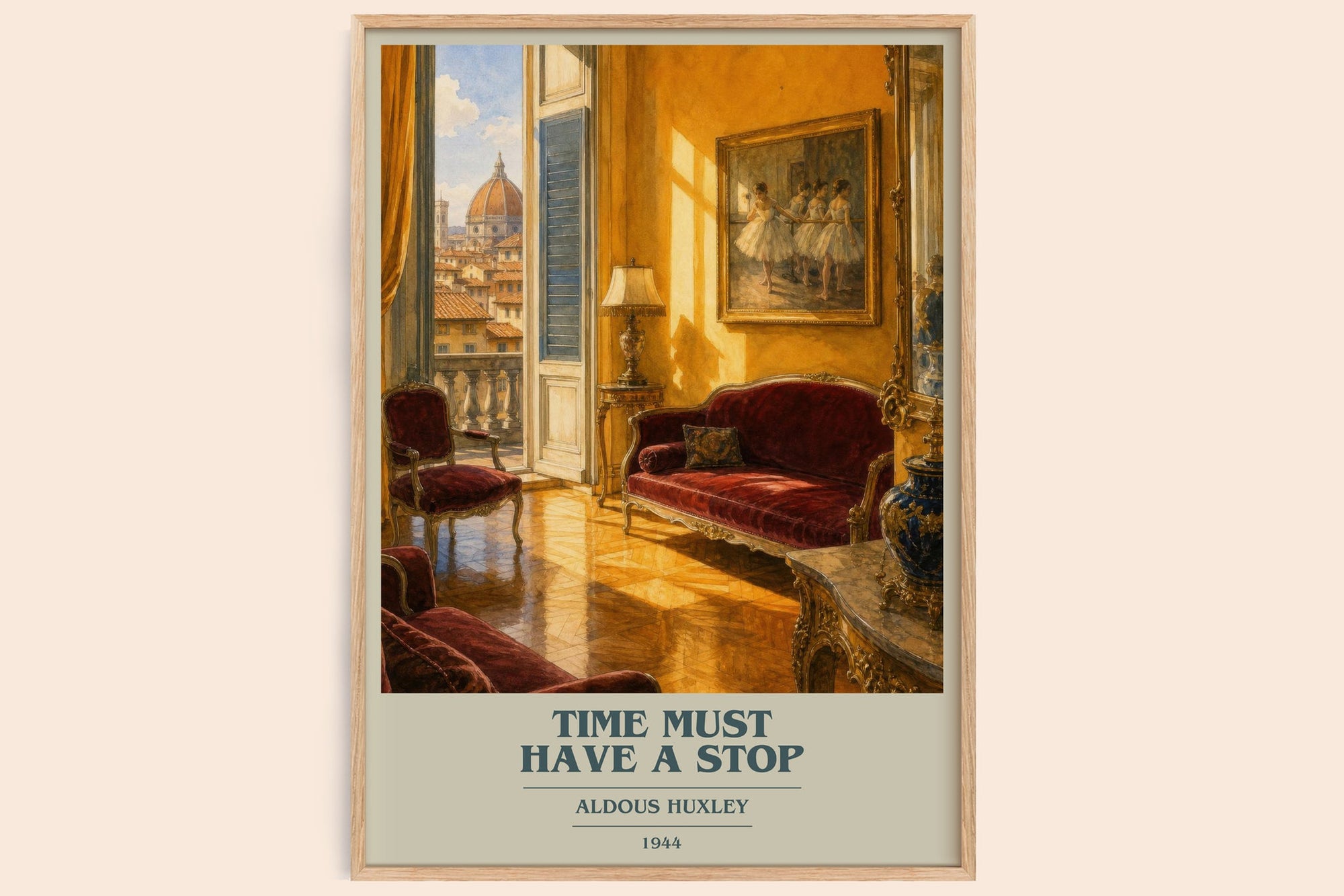 Time Must Have A Stop Book Cover Poster by Aldous Huxley