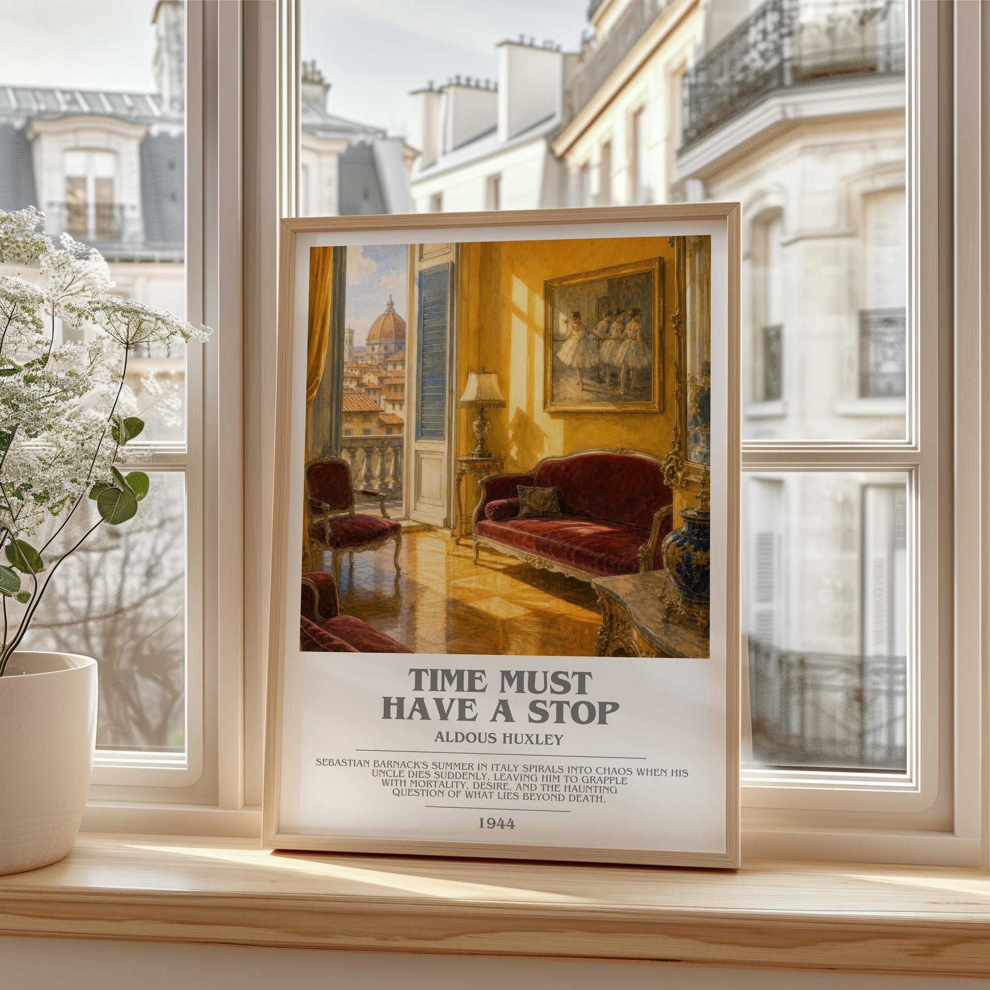 Time Must Have A Stop Bookish Wall Art by Aldous Huxley