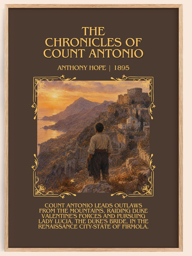 The Chronicles Of Count Antonio Minimalist Book Poster by Anthony Hope