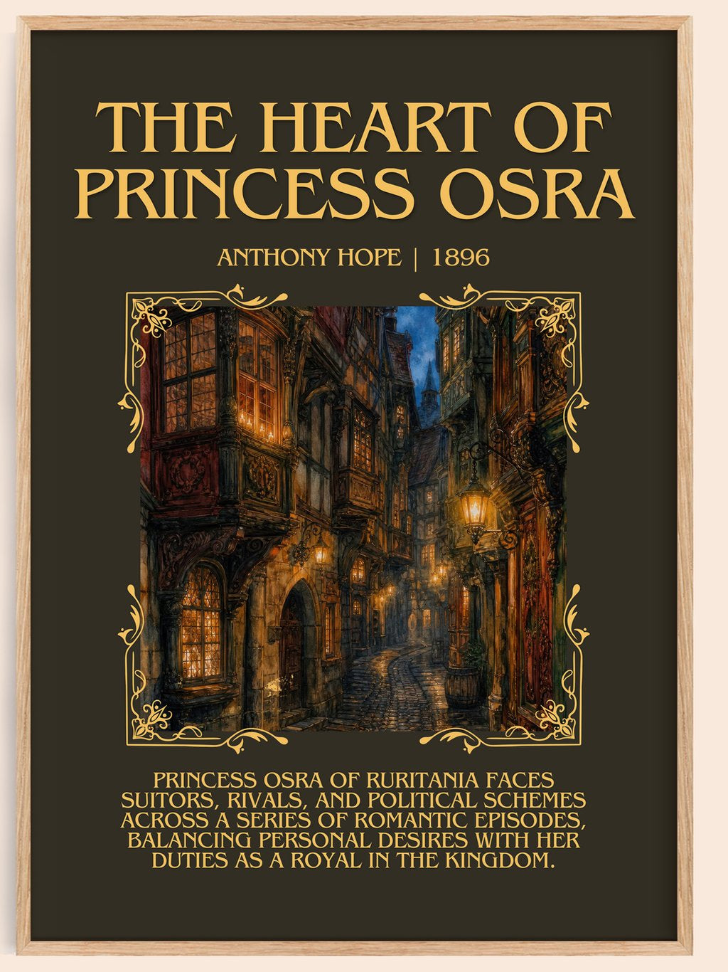 The Heart Of Princess Osra Minimalist Book Poster by Anthony Hope – book poster