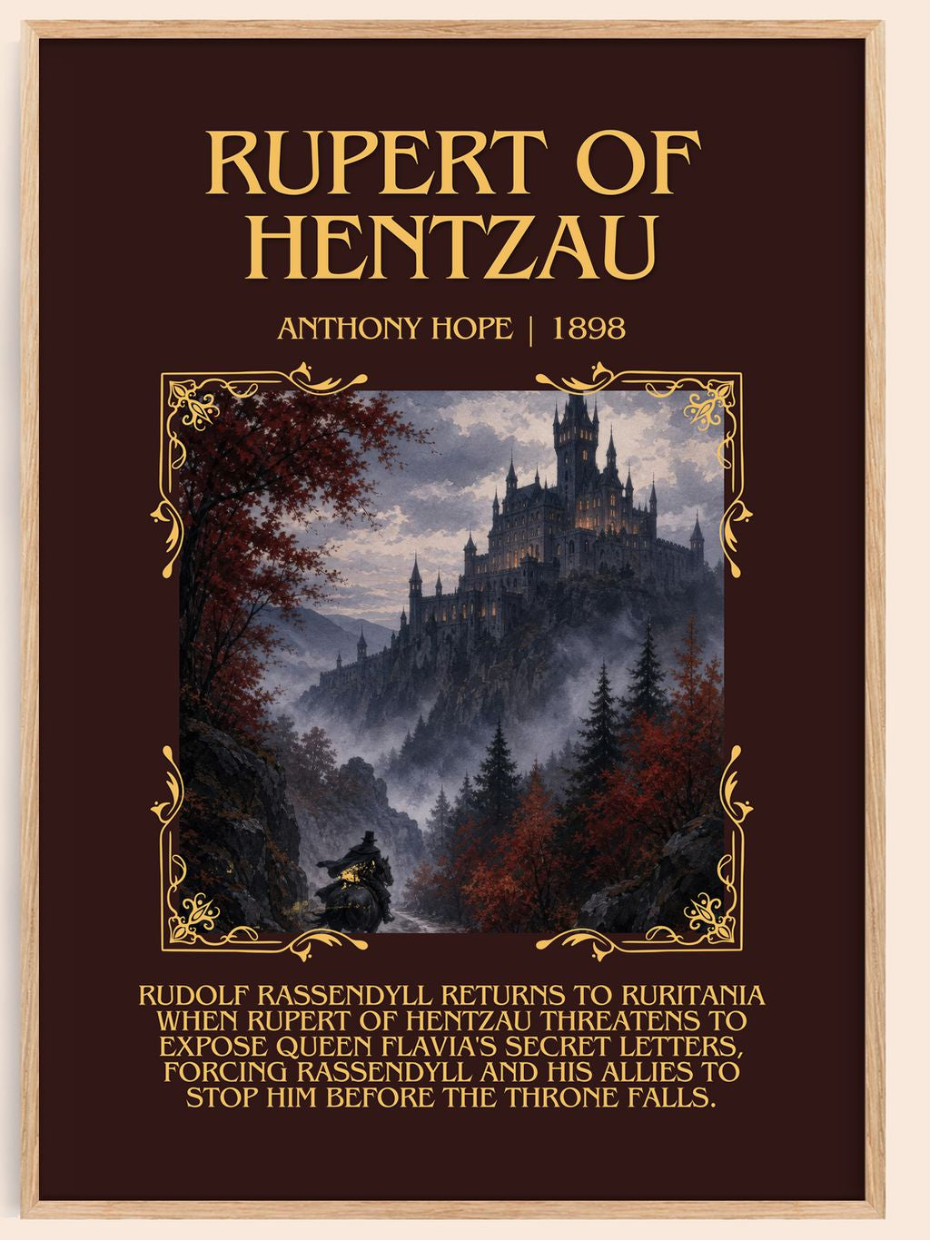 Rupert Of Hentzau Minimalist Book Poster by Anthony Hope – book poster