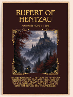 Rupert Of Hentzau Minimalist Book Poster by Anthony Hope – image 1
