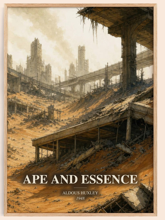 Ape And Essence Book Watercolour Illustration by Aldous Huxley