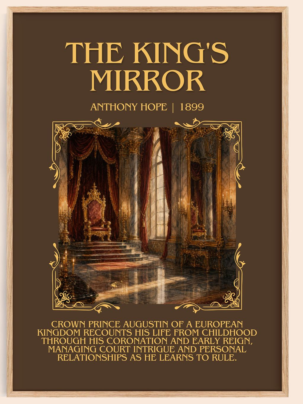 The King'S Mirror Minimalist Book Poster by Anthony Hope – book poster