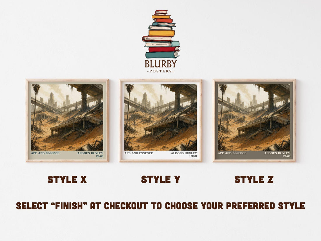 Ape And Essence Literary Art Print by Aldous Huxley (mockup)
