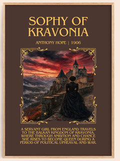 Sophy Of Kravonia Minimalist Book Poster by Anthony Hope – image 1