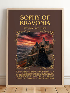 Sophy Of Kravonia Minimalist Book Poster by Anthony Hope – image 2