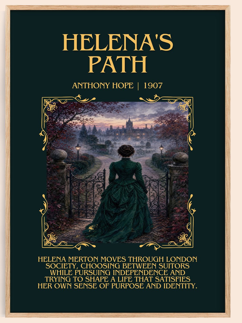 Helena'S Path Minimalist Book Poster by Anthony Hope – book poster