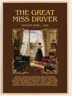 The Great Miss Driver Minimalist Book Poster by Anthony Hope – image 1