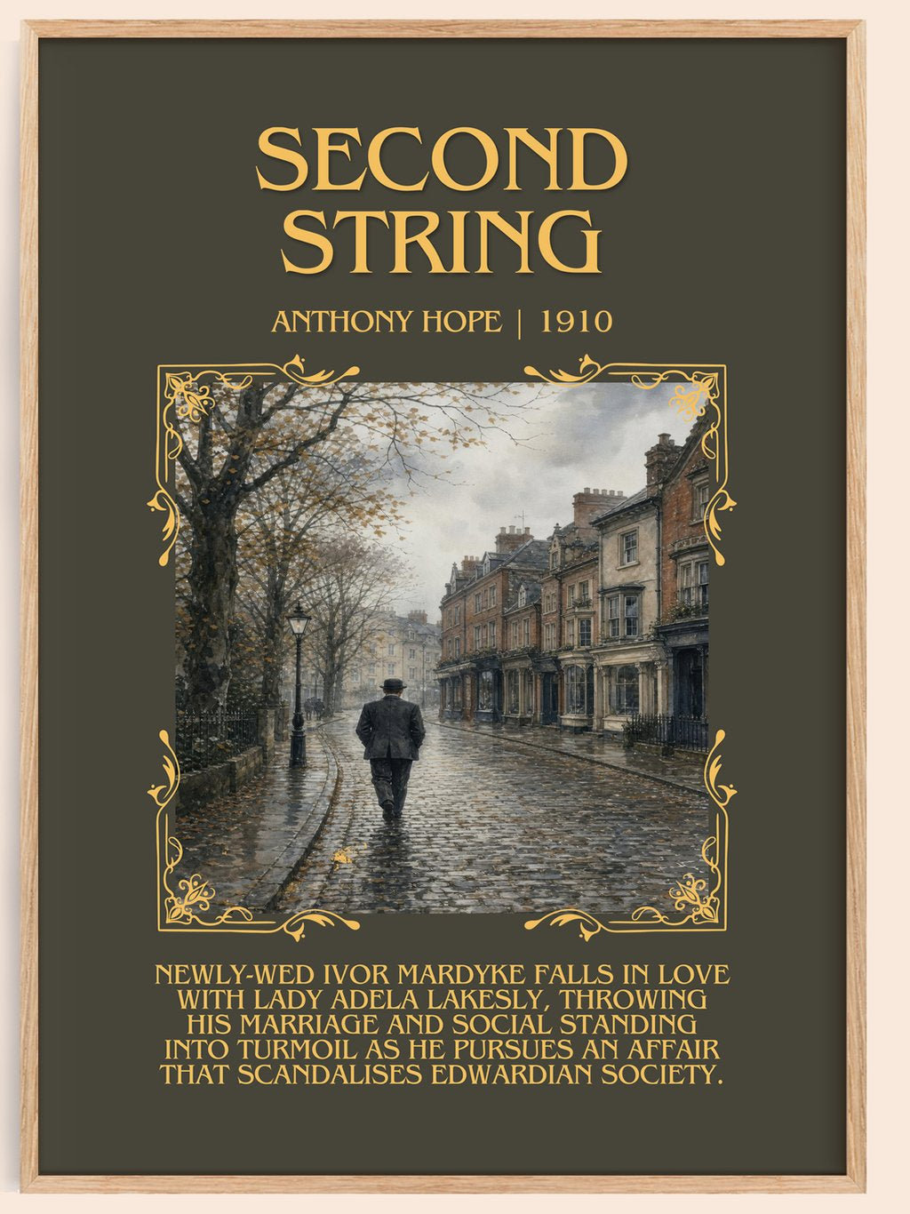 Second String Minimalist Book Poster by Anthony Hope – book poster