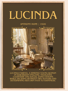 Lucinda Minimalist Book Poster by Anthony Hope – image 1