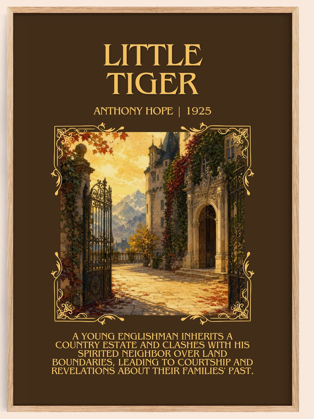 Little Tiger Minimalist Book Poster by Anthony Hope – book poster