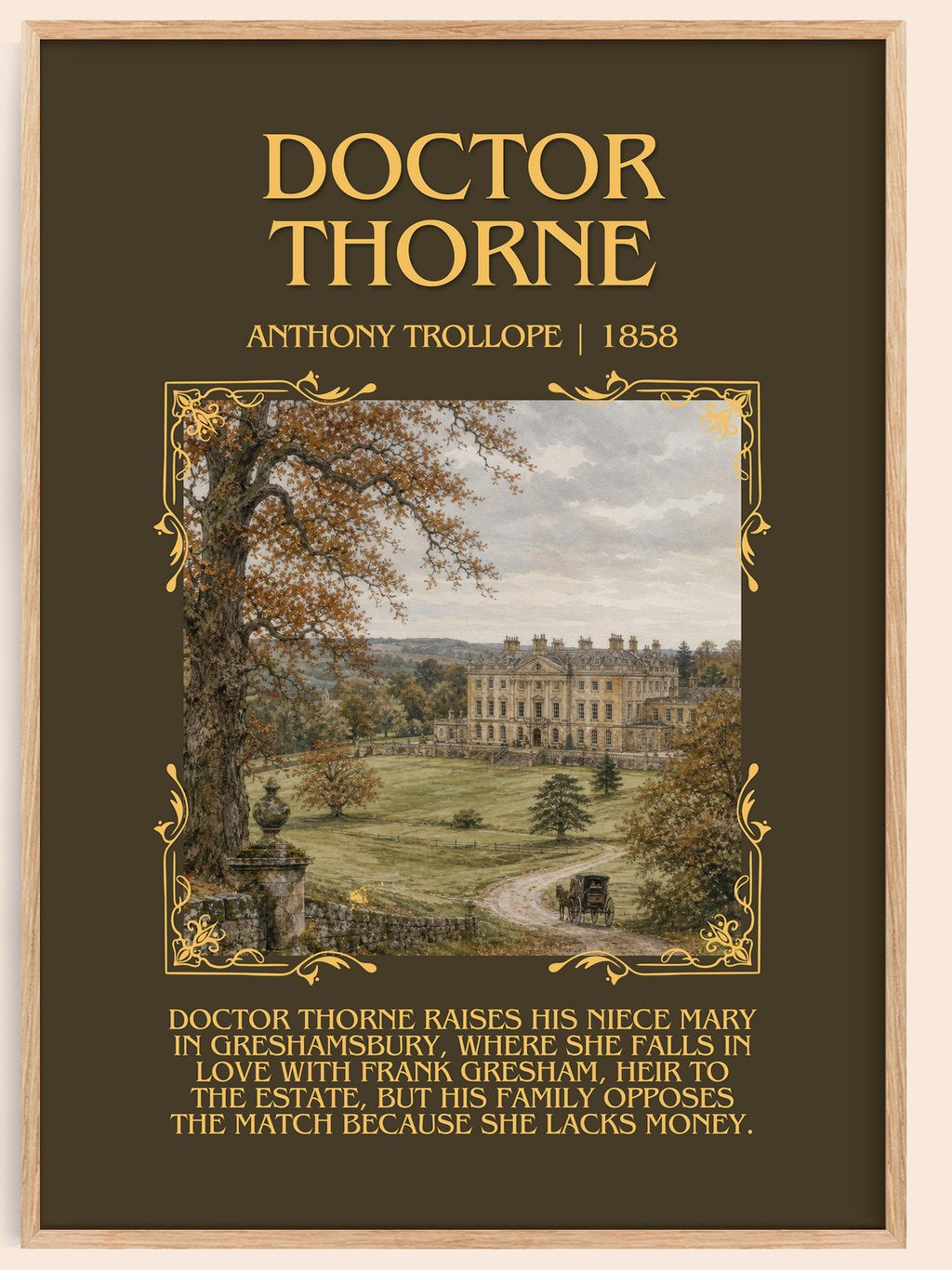 Doctor Thorne Minimalist Book Poster by Anthony Trollope – book poster