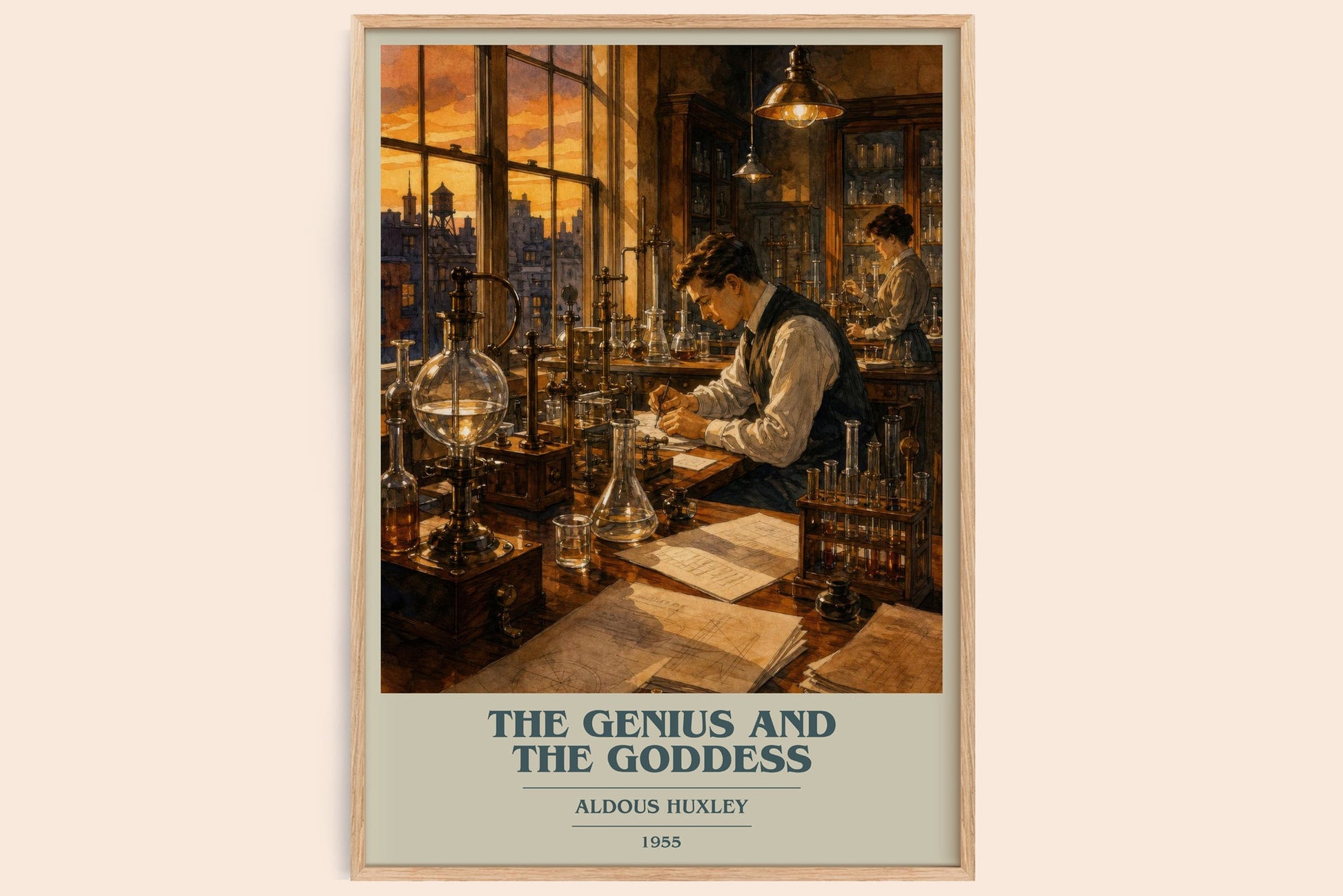 The Genius And The Goddess Book Cover Poster by Aldous Huxley