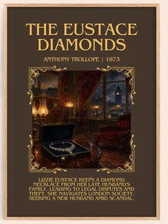 The Eustace Diamonds Minimalist Book Poster by Anthony Trollope – image 1
