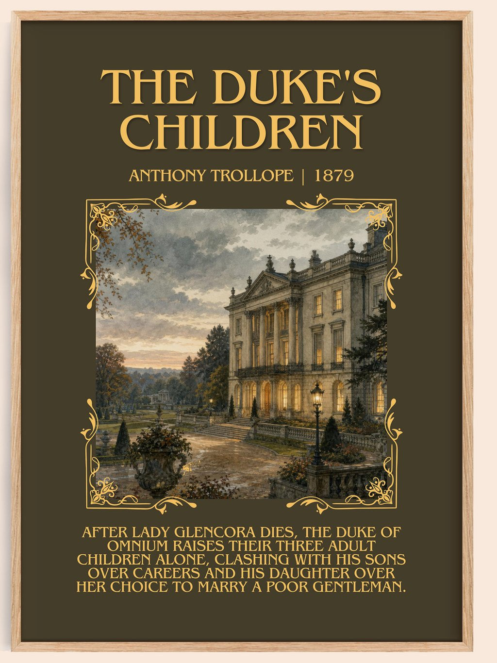 The Duke'S Children Minimalist Book Poster by Anthony Trollope – book poster