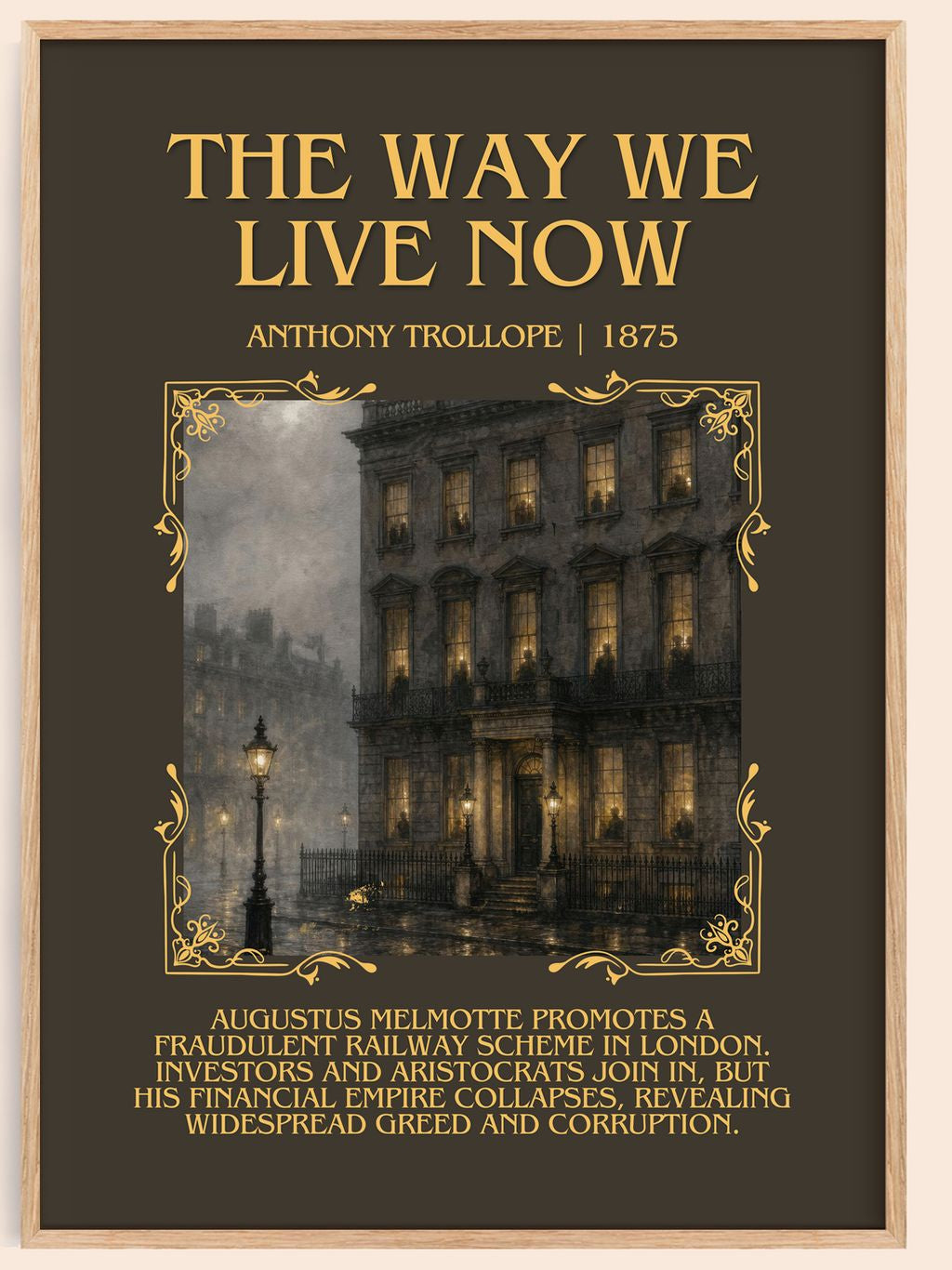 The Way We Live Now Minimalist Book Poster by Anthony Trollope – book poster