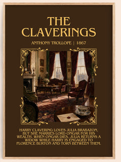 The Claverings Minimalist Book Poster by Anthony Trollope – image 1