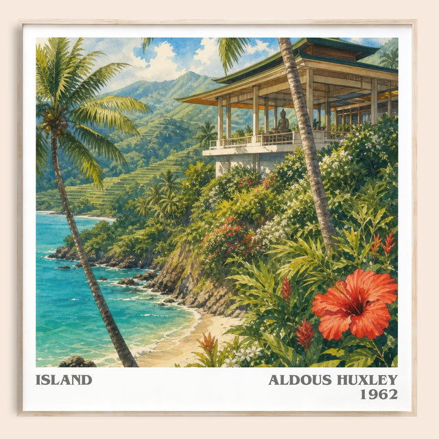 Island Literary Art Print by Aldous Huxley