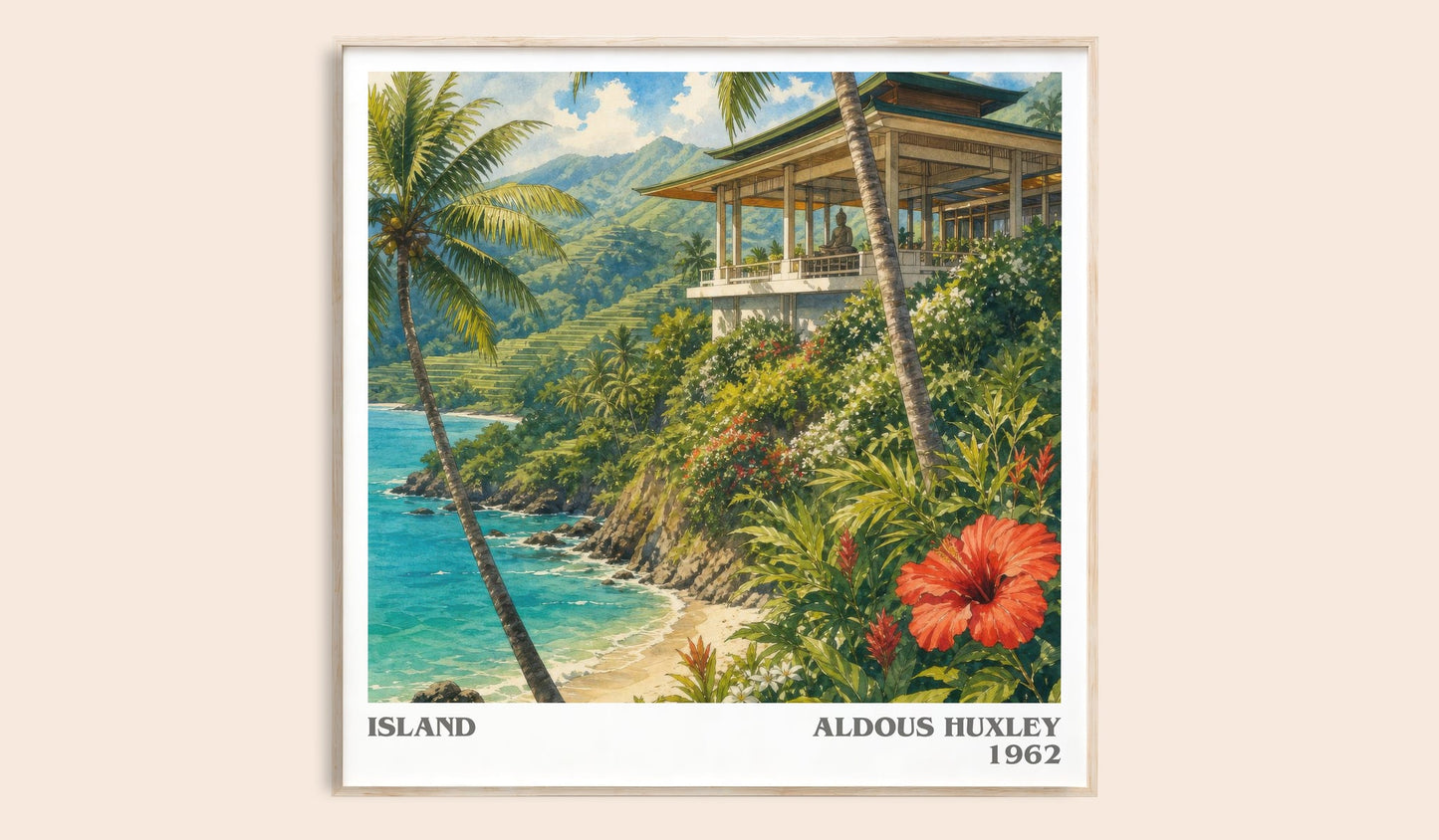 Island Literary Art Print by Aldous Huxley