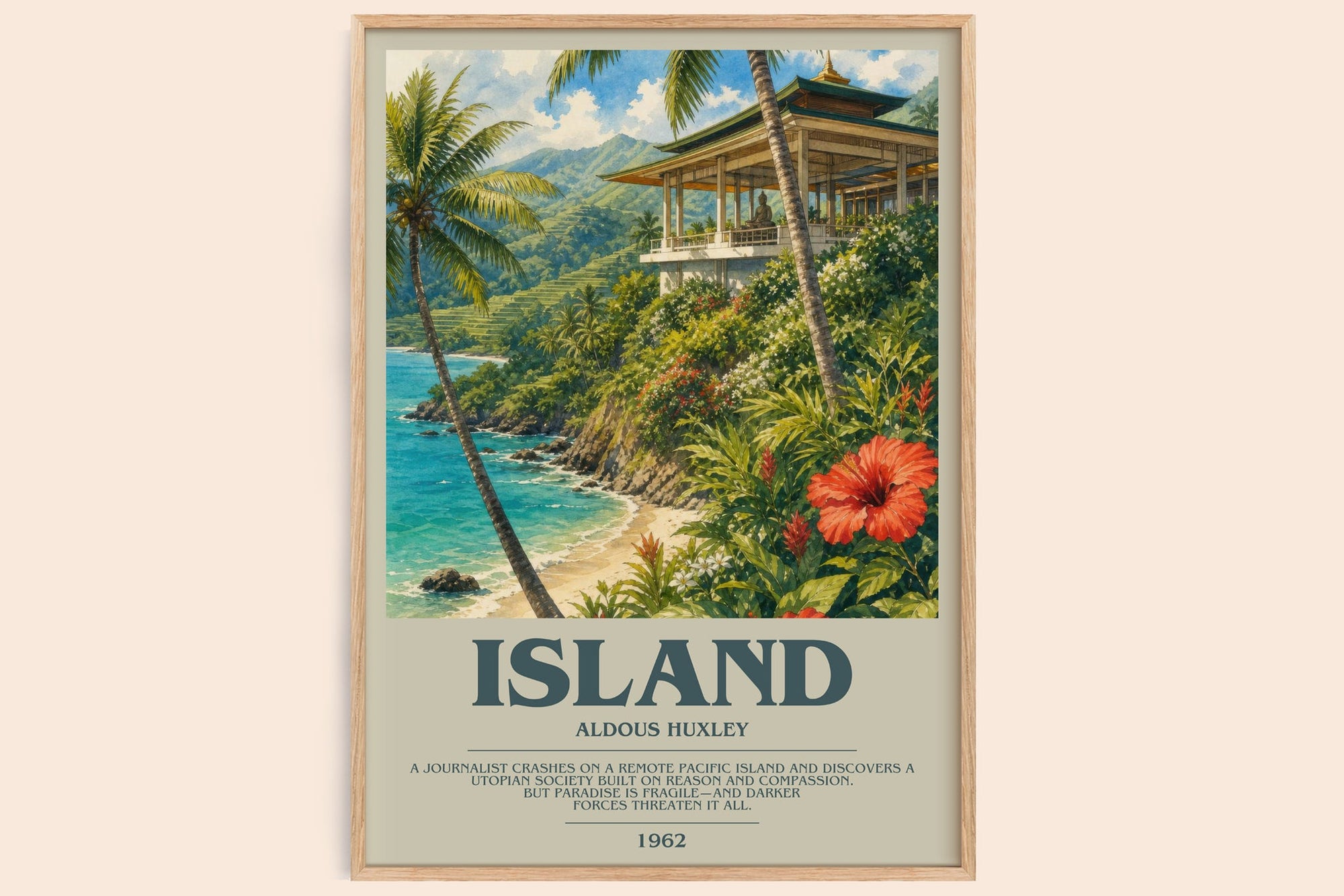 Island Bookish Wall Art by Aldous Huxley