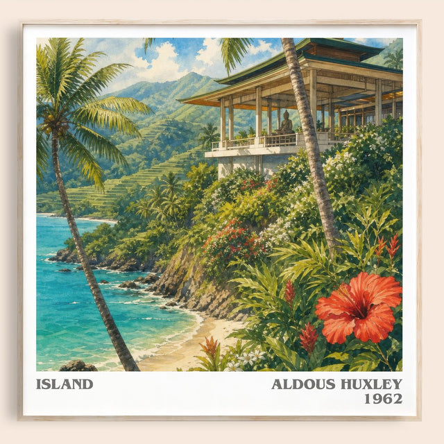 Island Literary Art Print by Aldous Huxley