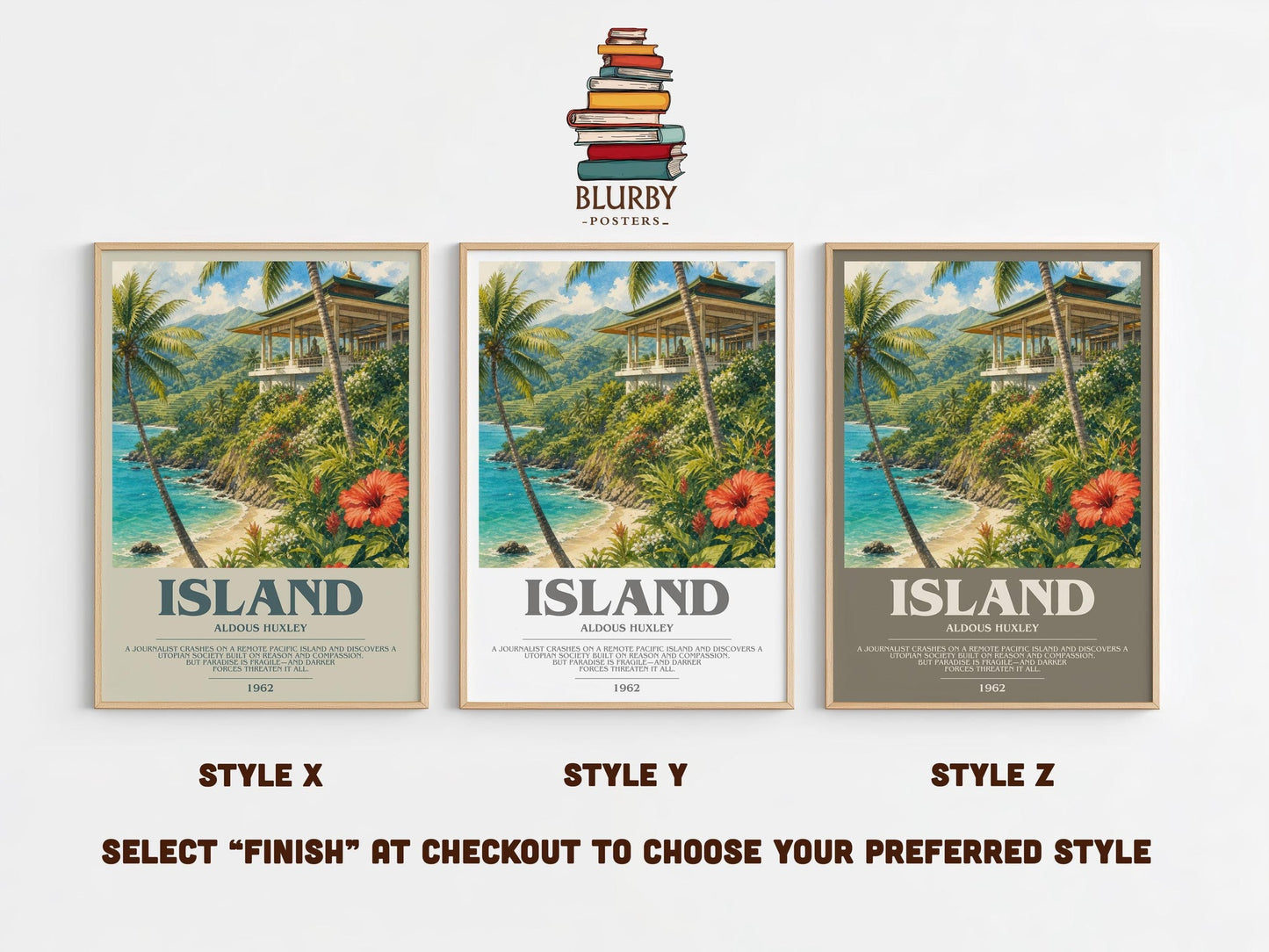 Island Bookish Wall Art by Aldous Huxley