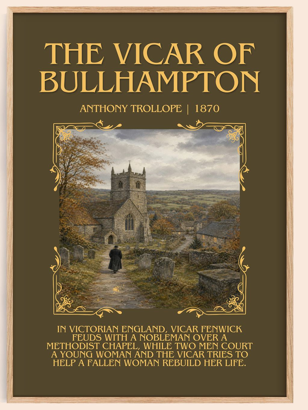 The Vicar Of Bullhampton Minimalist Book Poster by Anthony Trollope – book poster