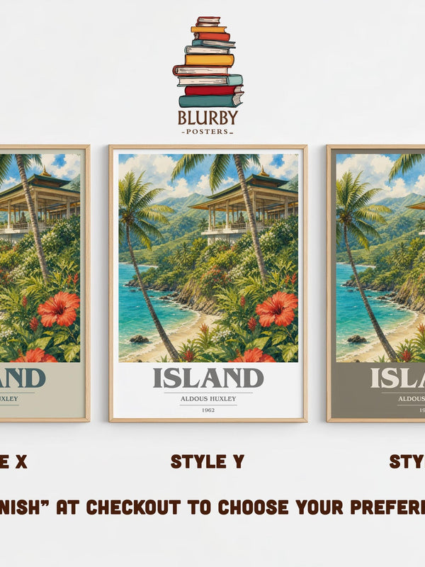 Island Book Cover Poster by Aldous Huxley