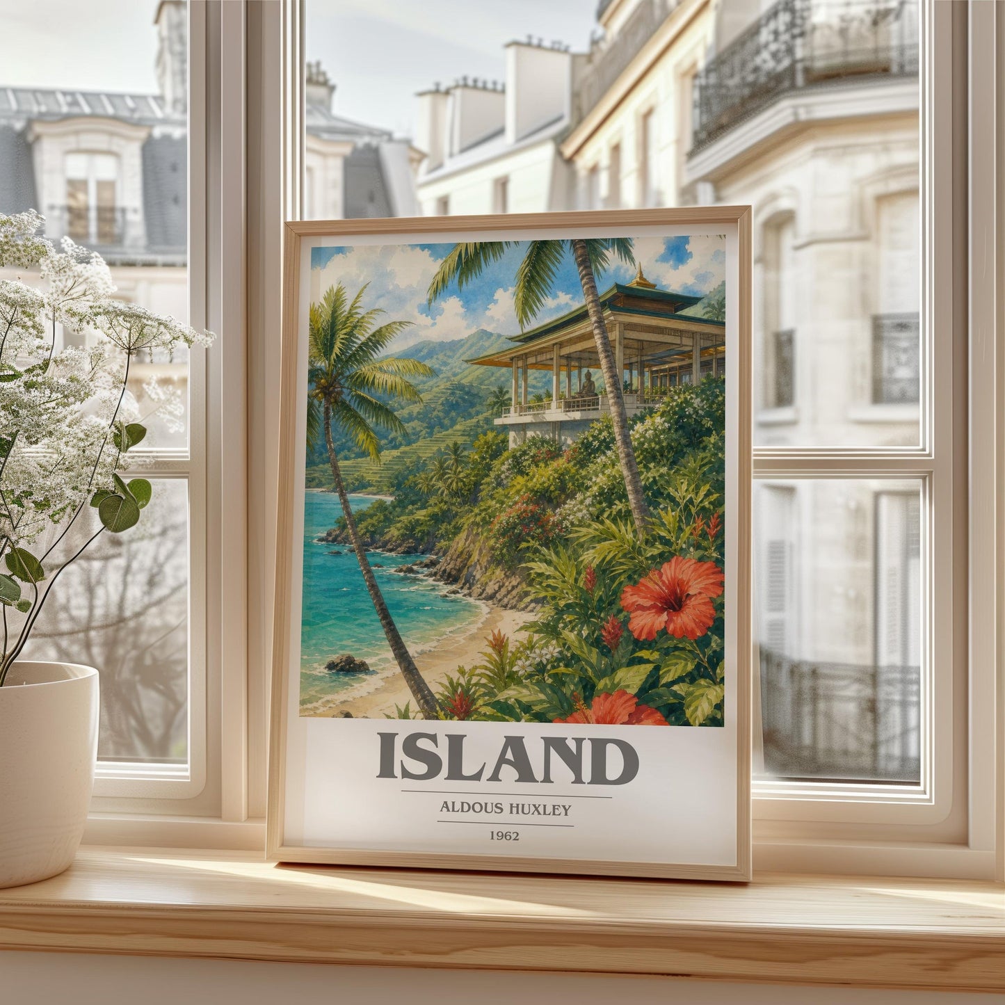 Island Book Cover Poster by Aldous Huxley
