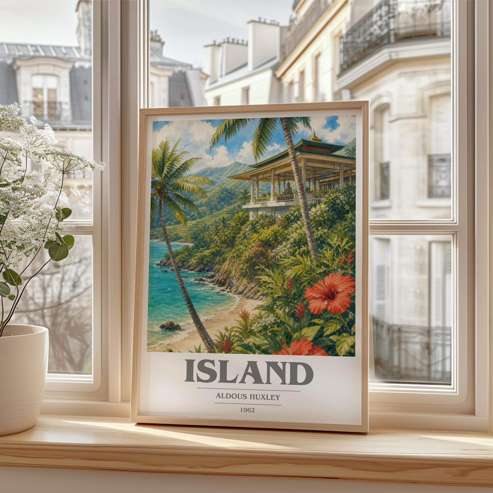 Island Book Cover Poster by Aldous Huxley