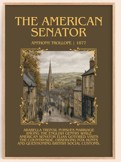 The American Senator Minimalist Book Poster by Anthony Trollope – book poster