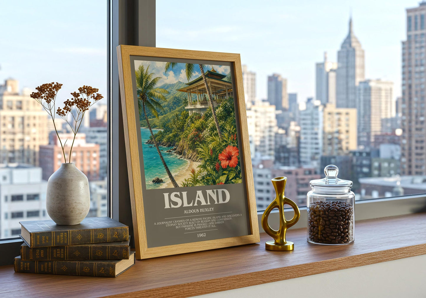 Island Bookish Wall Art by Aldous Huxley