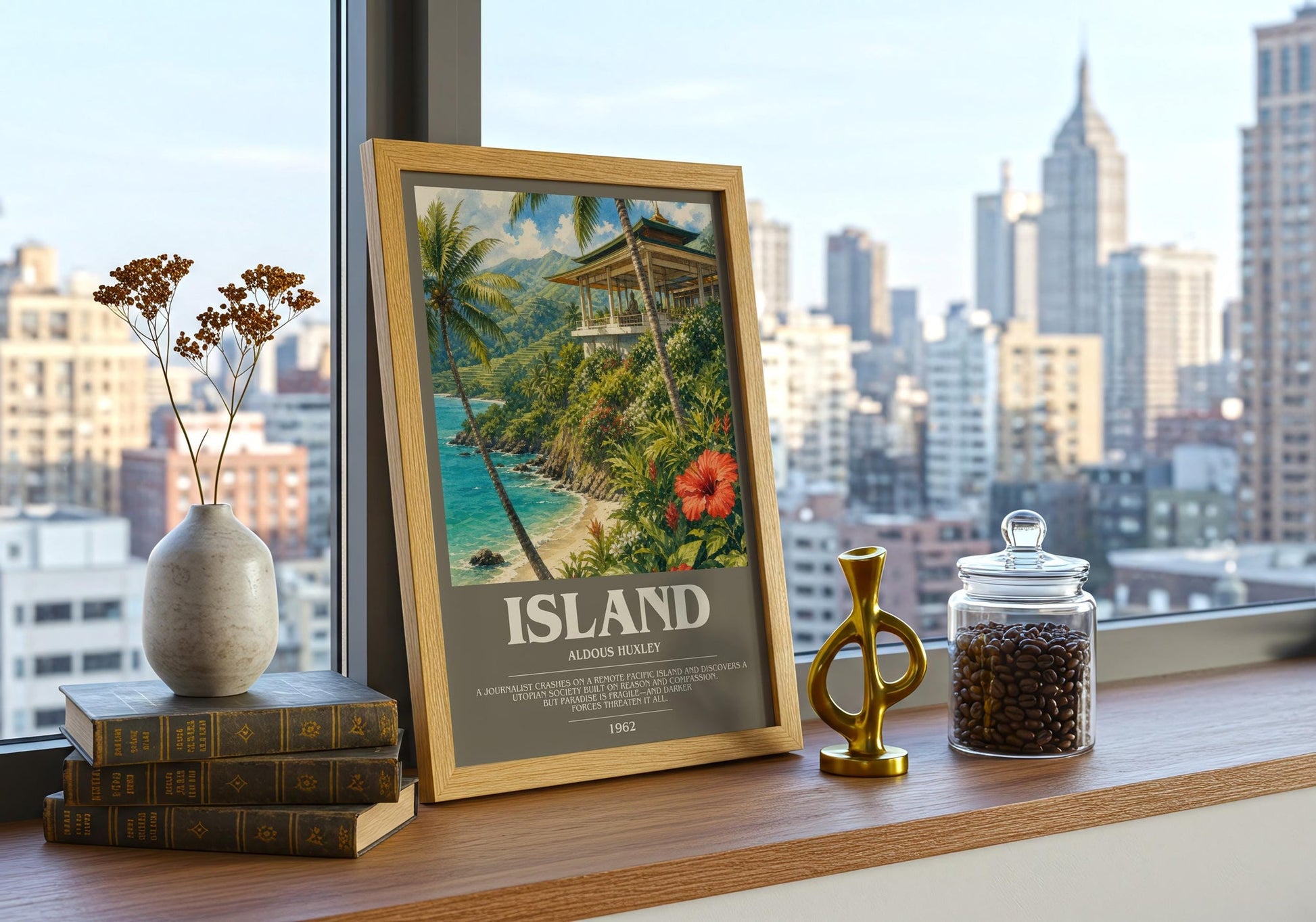 Island Bookish Wall Art by Aldous Huxley