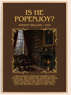 Is He Popenjoy? Minimalist Book Poster by Anthony Trollope – image 1